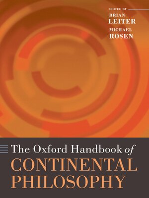 cover image of The Oxford Handbook of Continental Philosophy
